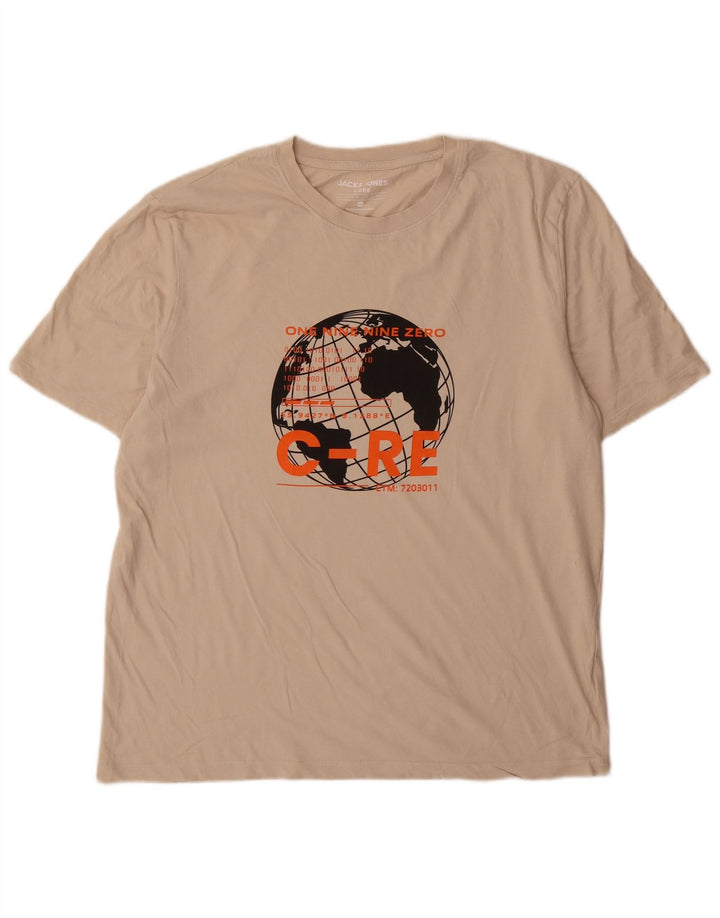 Jack & Jones T-Shirt Graphique Homme XL Beige
