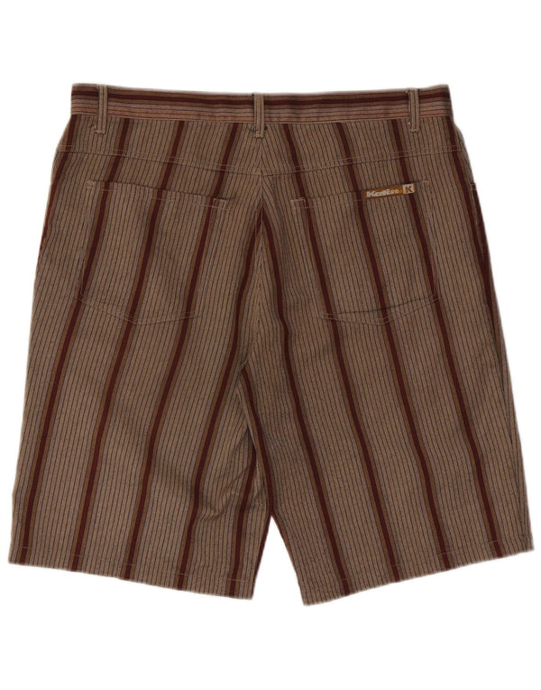 Katin Short décontracté pour homme W36 en polyester à rayures marron