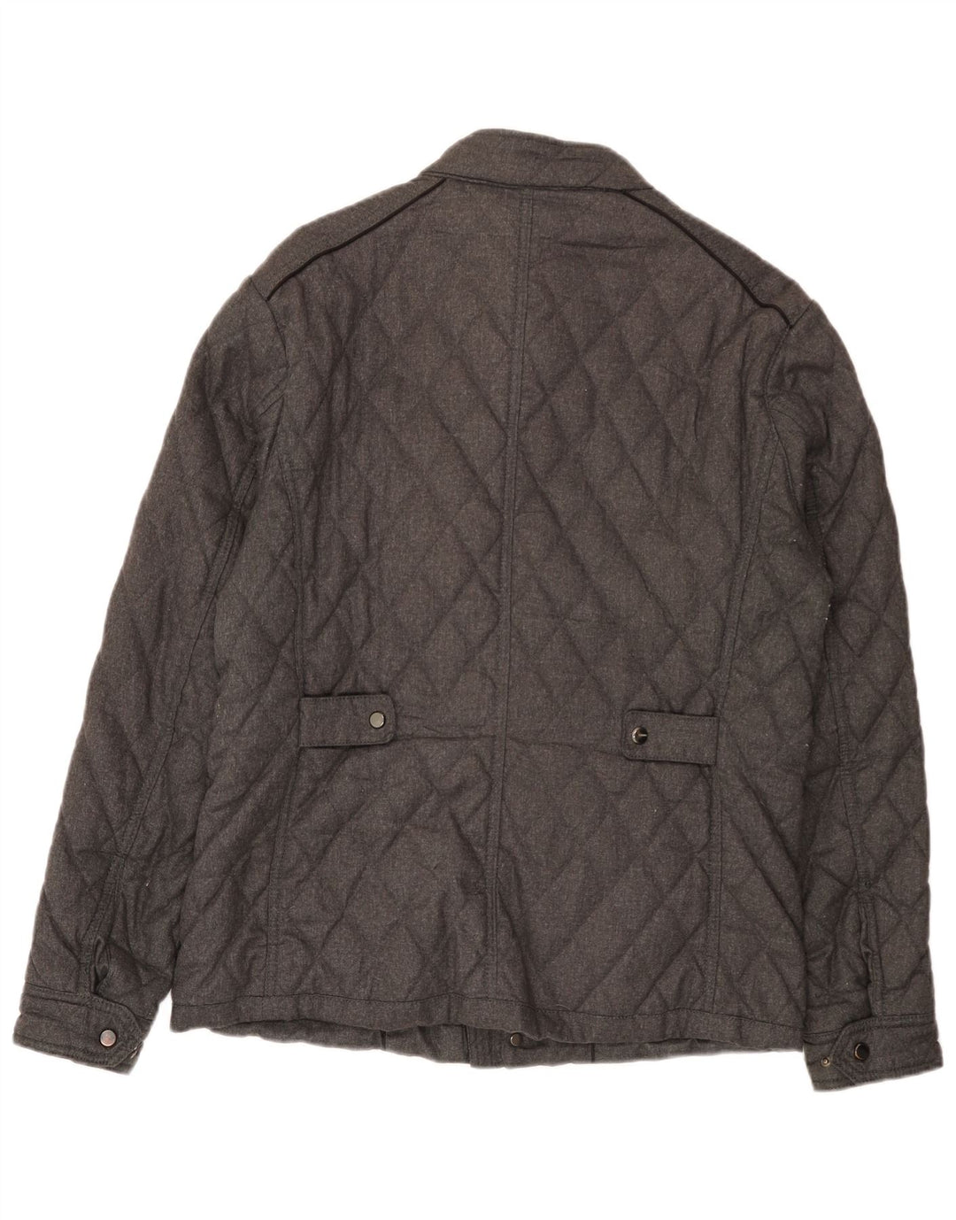 Zara Veste matelassée pour homme UK 40 Large Gris Polyester