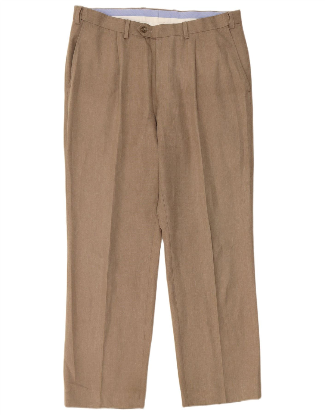 Marks & Spencer Pantalon Chino Coupe Regular Homme W34 L29 Beige Polyester