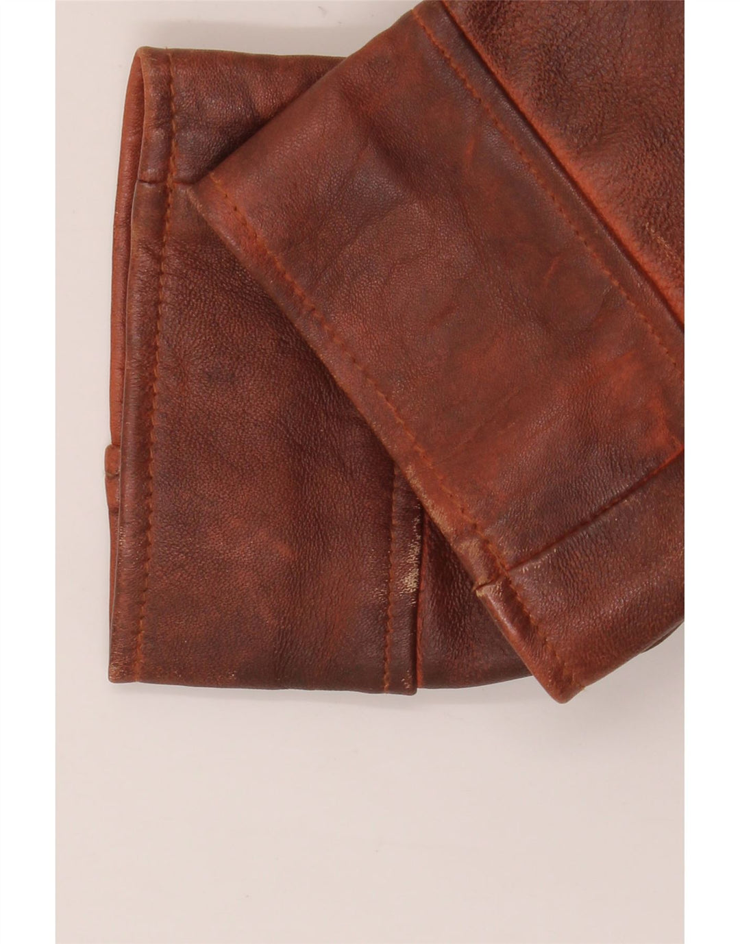 vintage Femmes UK 18 XL Cuir Marron