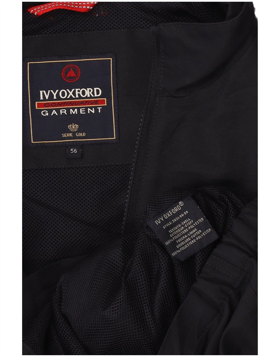 Ivy Oxford Veste de pluie pour homme IT 56 3XL Bleu marine Polyester