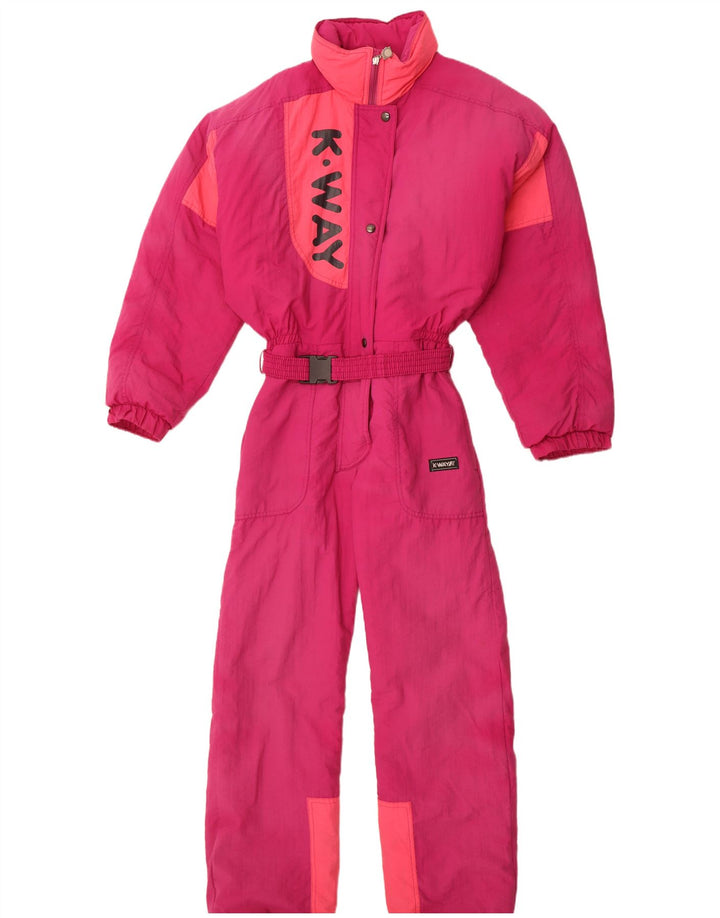 K-Way Combinaison de ski surdimensionnée graphique pour femme EU 38 Polyamide rose moyen