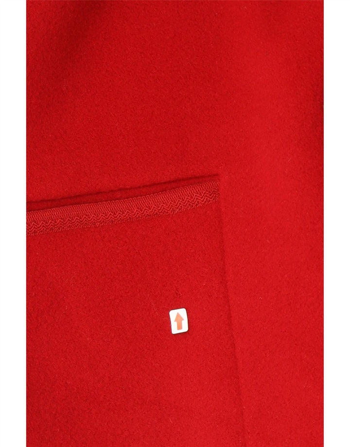 Genny Veste blazer surdimensionnée à 3 boutons pour femme UK 10 Petite laine rouge