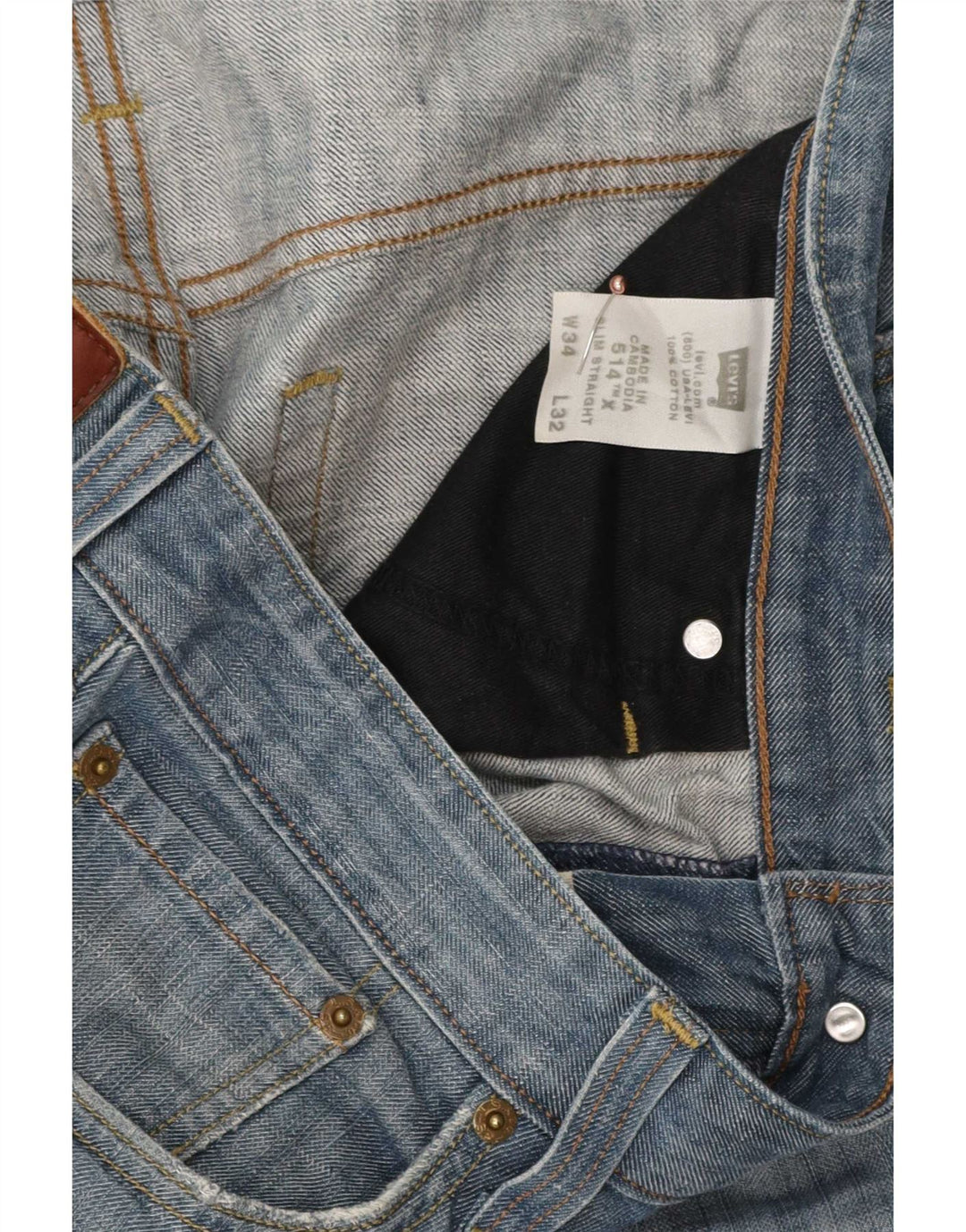 Levi's Jean Slim Droit 514 Homme Bleu W34 L32 Coton