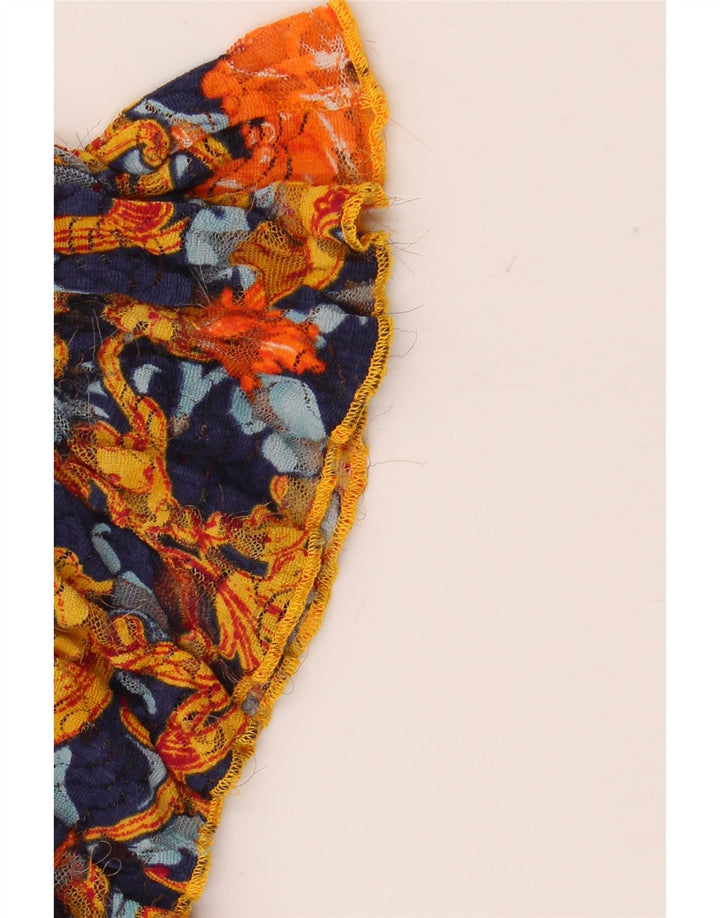 Zara Womens See Through Blouse Top UK 10 Petit Floral Multicolore