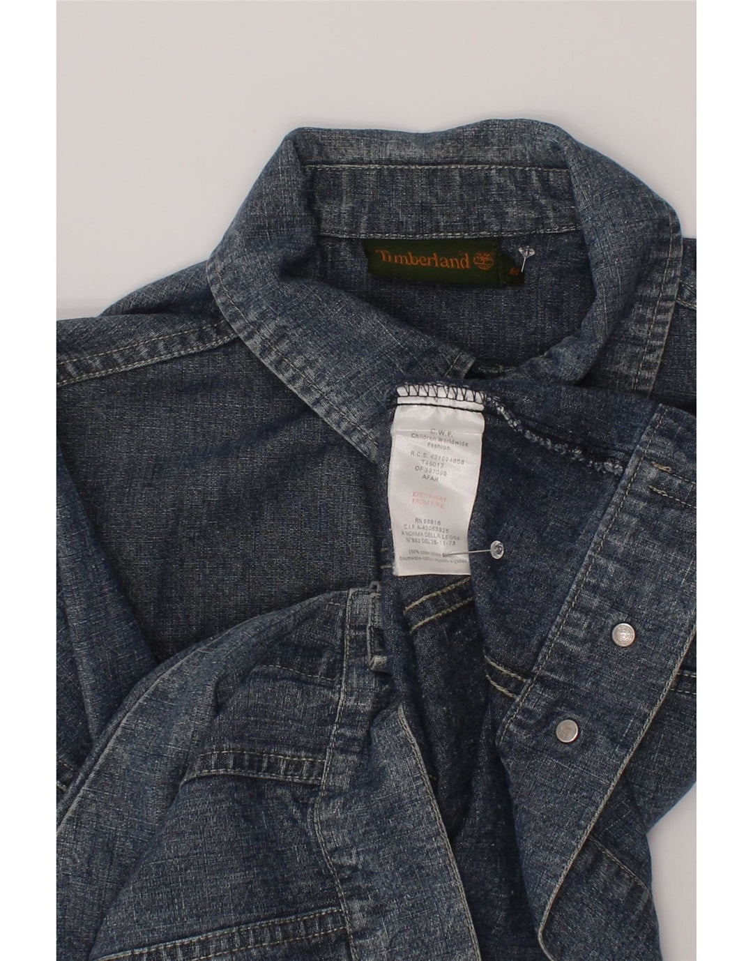 Timberland Veste en jean garçon 7-8 ans Bleu Coton