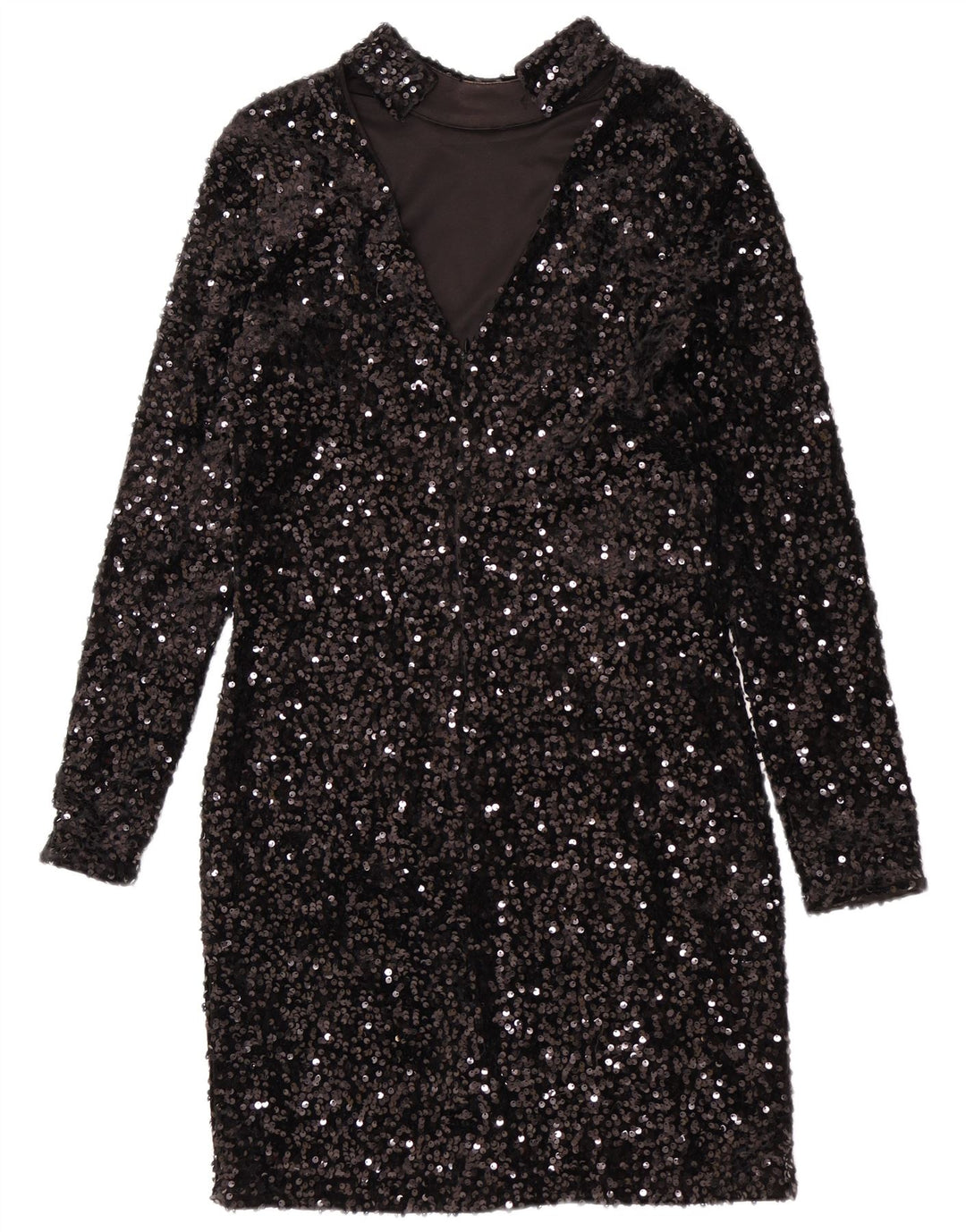 Warehouse Robe fourreau à paillettes pour femme UK 42 Medium Noir Polyester