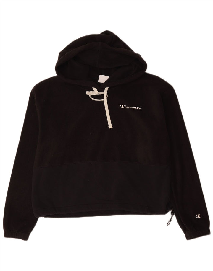 Champion Pull polaire à capuche pour femme UK 44 Medium Noir Polyester