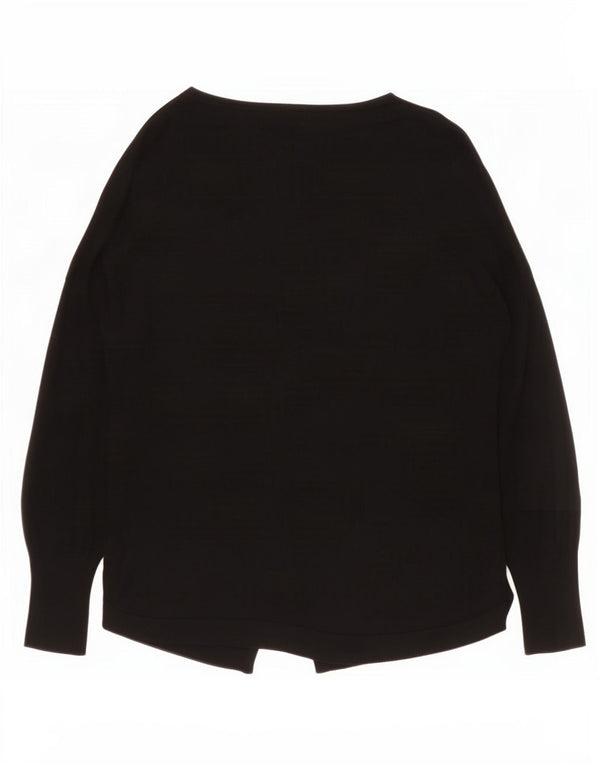 Oasis Pull col bateau pour femme UK 14 Medium Noir Viscose