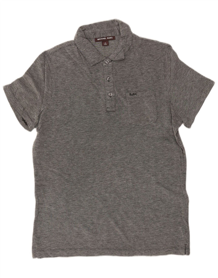 MICHAEL KORS Polo Homme Gris Moyen Moucheté Coton