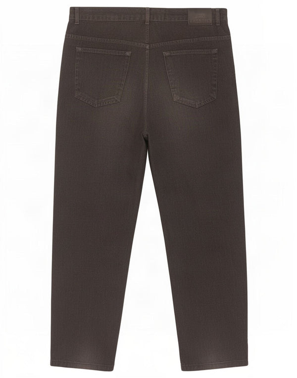 Lacoste Mens Tapered Jeans Taille 46 Large W36 L30 Gris Coton