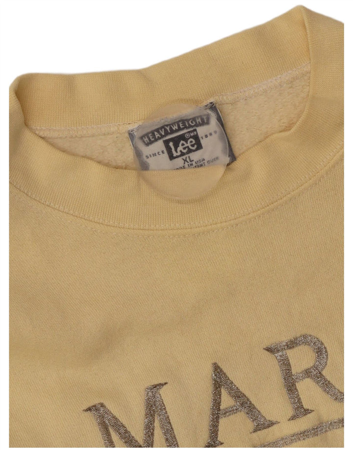 LEE Sweat-Shirt Graphique Homme XL Jaune Coton