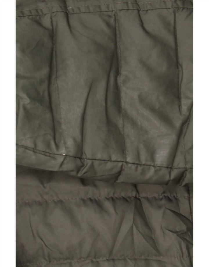 Massimo Dutti Veste matelassée pour homme UK 40 Large Kaki Polyester