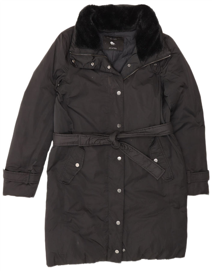 Zara Manteau rembourré pour femme UK 44 Polyester color block noir moyen