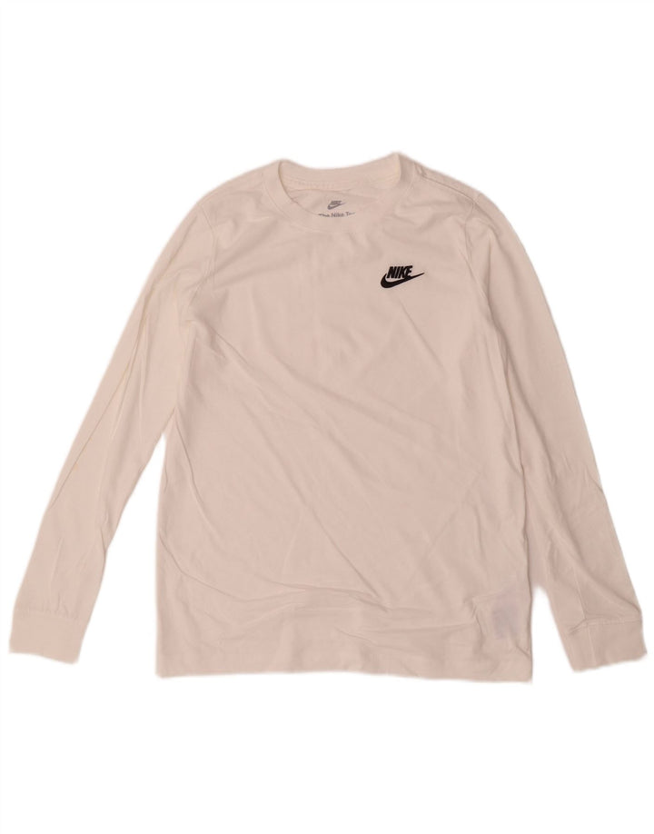 Nike Garçon Haut Manches Longues 12-13 ans Grand Blanc Coton