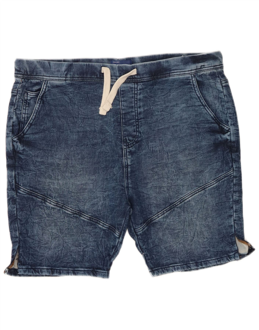 Zara Short en jean pour homme XL W38 Bleu Coton