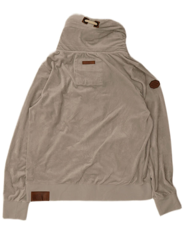 Naketano Veste de survêtement en velours pour homme 2XL Gris Polyester