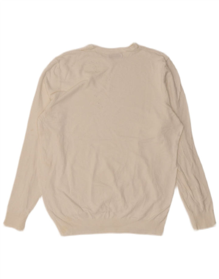 Zara Pull à col rond pour homme Petit Blanc