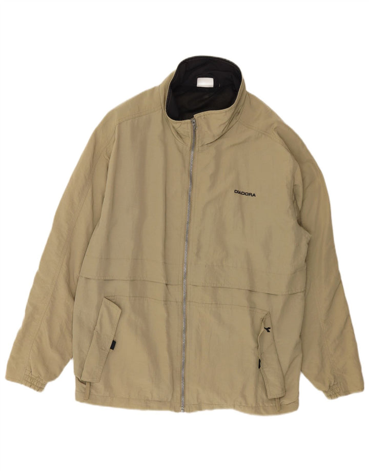 DIADORA Veste de Pluie Homme UK 42 XL Kaki Polyamide