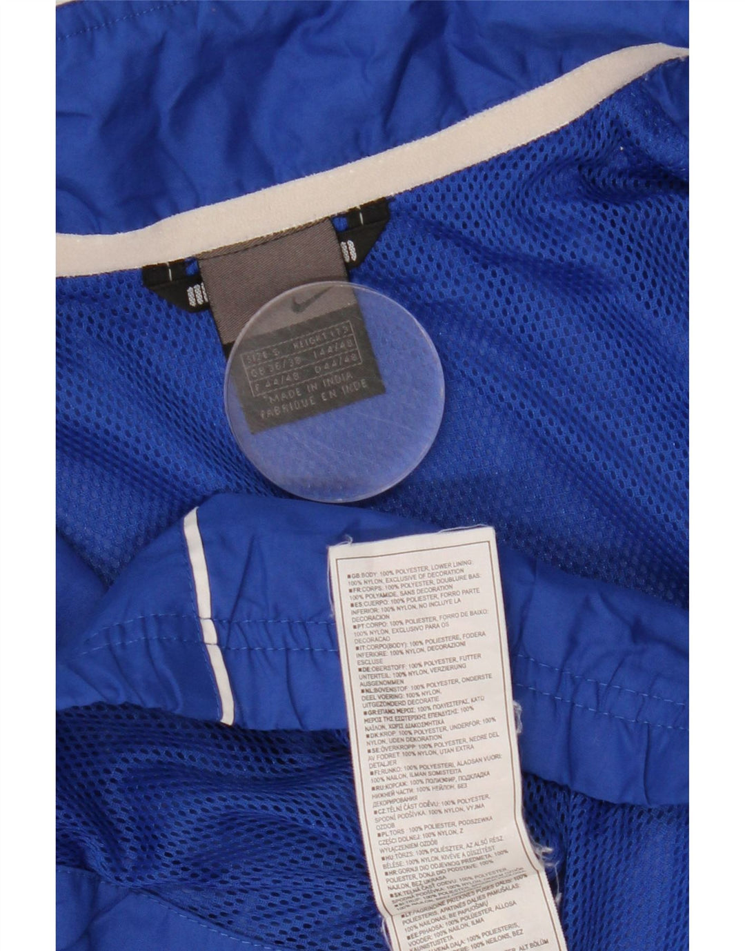 NIKE Veste de survêtement pour homme UK 36/38 Petit Bleu Colorblock Nylon