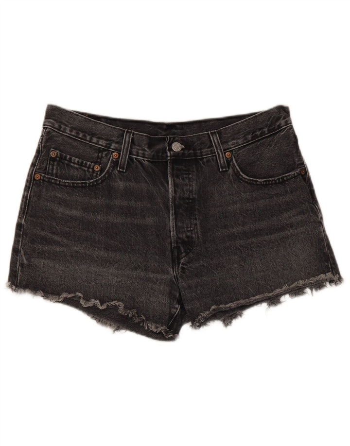 Levi's Short en Jean 501 Femme W29 Gris Moyen Coton
