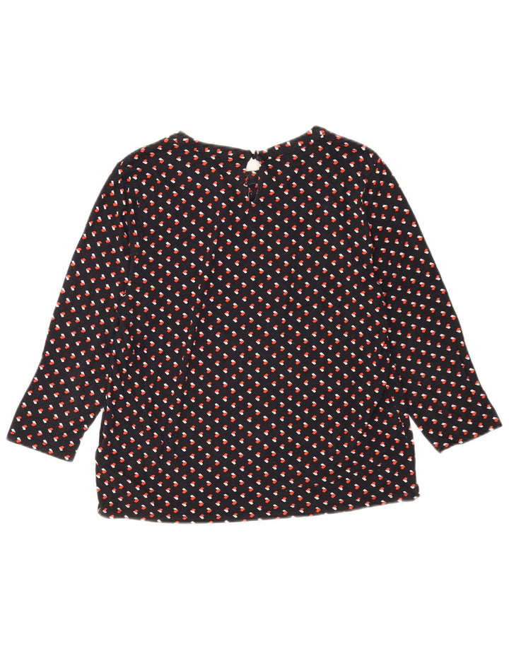 Hobbs Chemisier à manches 3/4 pour femme UK 44 - Viscose géométrique noir moyen