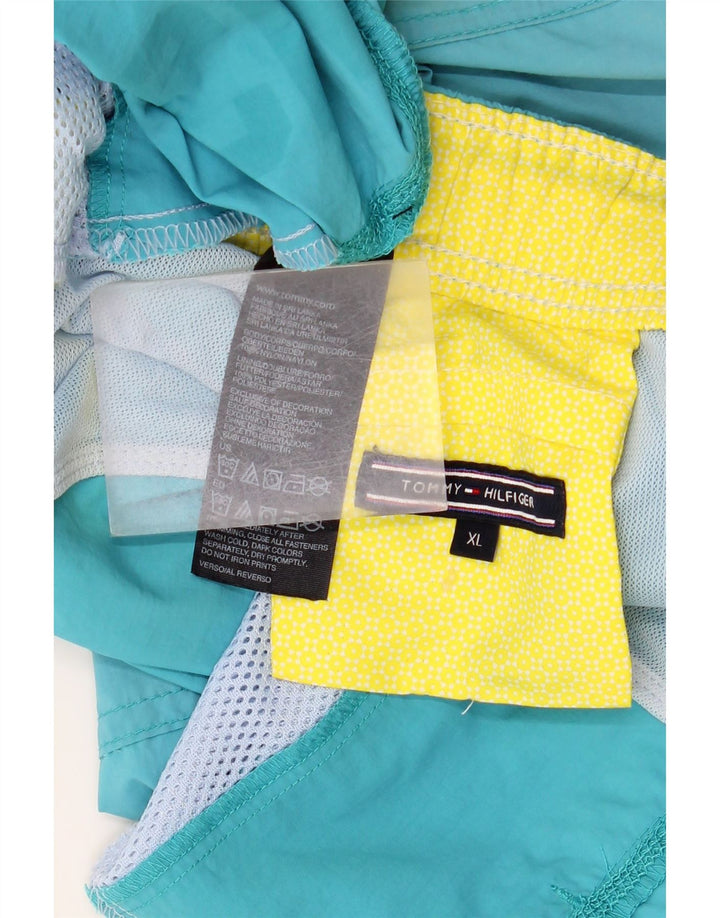 Tommy Hilfiger Short de Bain Graphique Homme XL Bleu Nylon