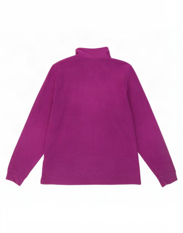 Brugi Pull polaire à col zippé pour femme UK 16 Large Violet Polyester