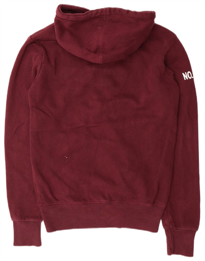Superdry Pull à capuche graphique zippé pour homme en coton marron petit