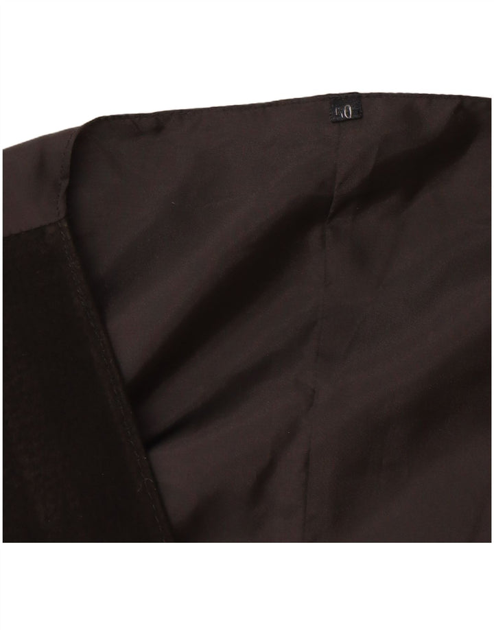 gilet en daim homme vintage UK 40 cuir noir moyen