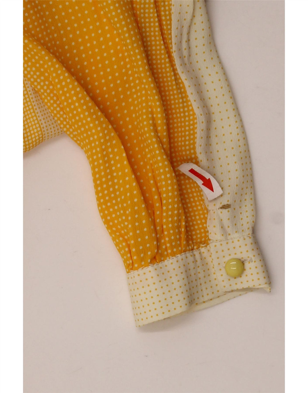 BARTH Femme Chemisier IT 48 XL Soie Tachée Jaune
