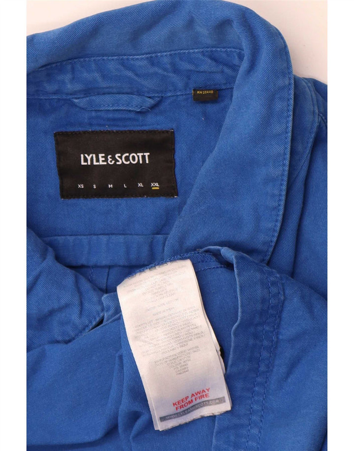 Lyle & Scott Veste Bomber Homme UK 44 2XL Bleu Colorblock Coton
