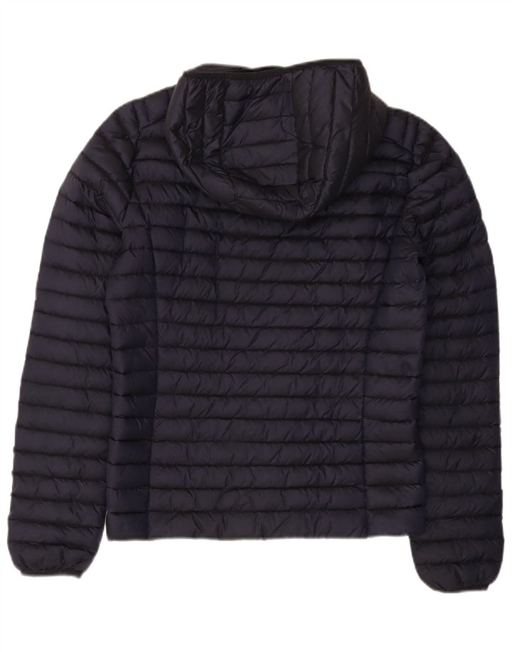 SUPERDRY Veste matelassée à capuche pour femme UK 8 Small Bleu Marine Nylon