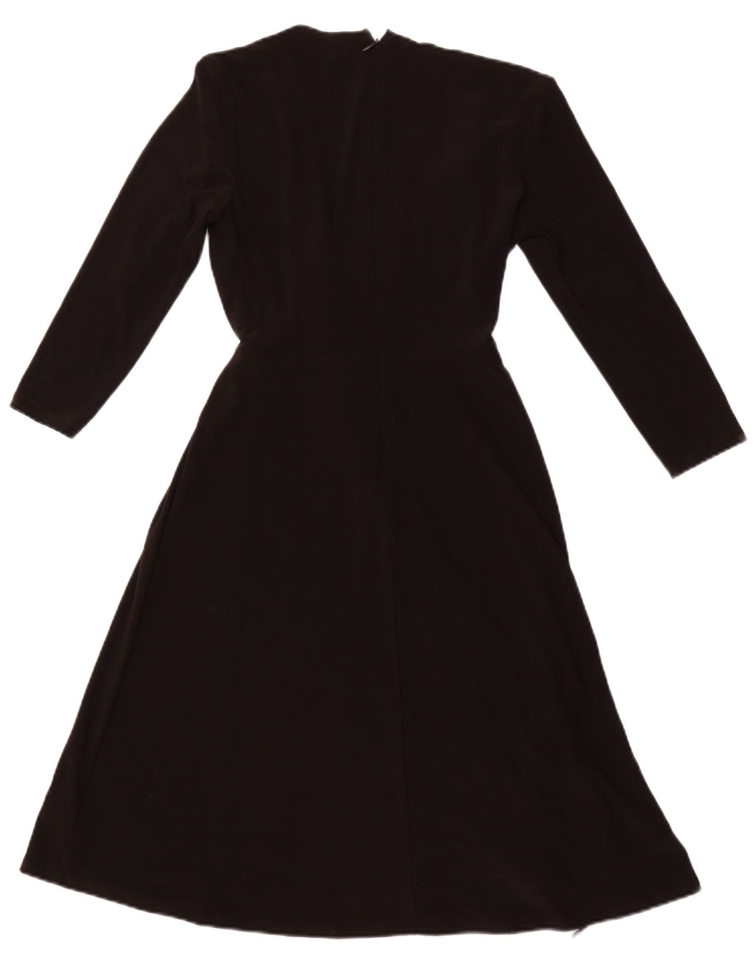 RALPH LAUREN Robe portefeuille à manches 3/4 pour femme US 0 XS Polyester rayé noir