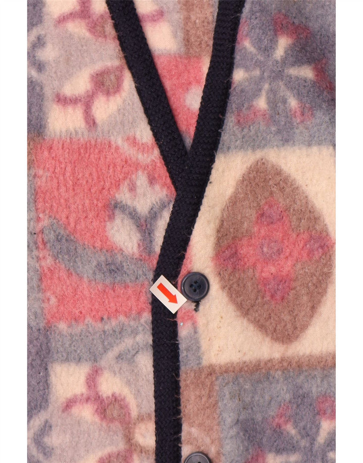 VINTAGE Gilet polaire homme UK 42 XL Multicolore Fair Isle Polyester