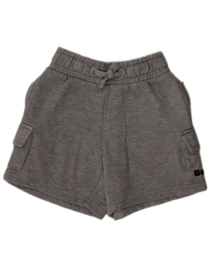BENCH Short de Sport Fille 5-6 Ans Gris Coton
