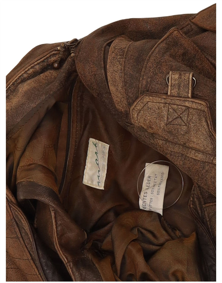 Mark Astor Gilet en cuir pour homme IT 48 Marron moyen