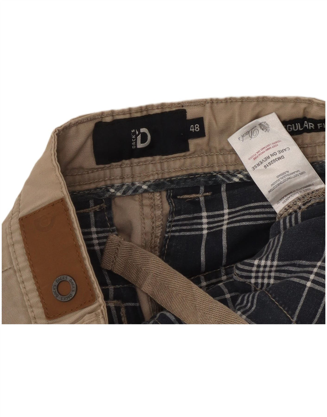 Dack's Short cargo coupe régulière pour homme IT 48 Medium W32 Coton beige