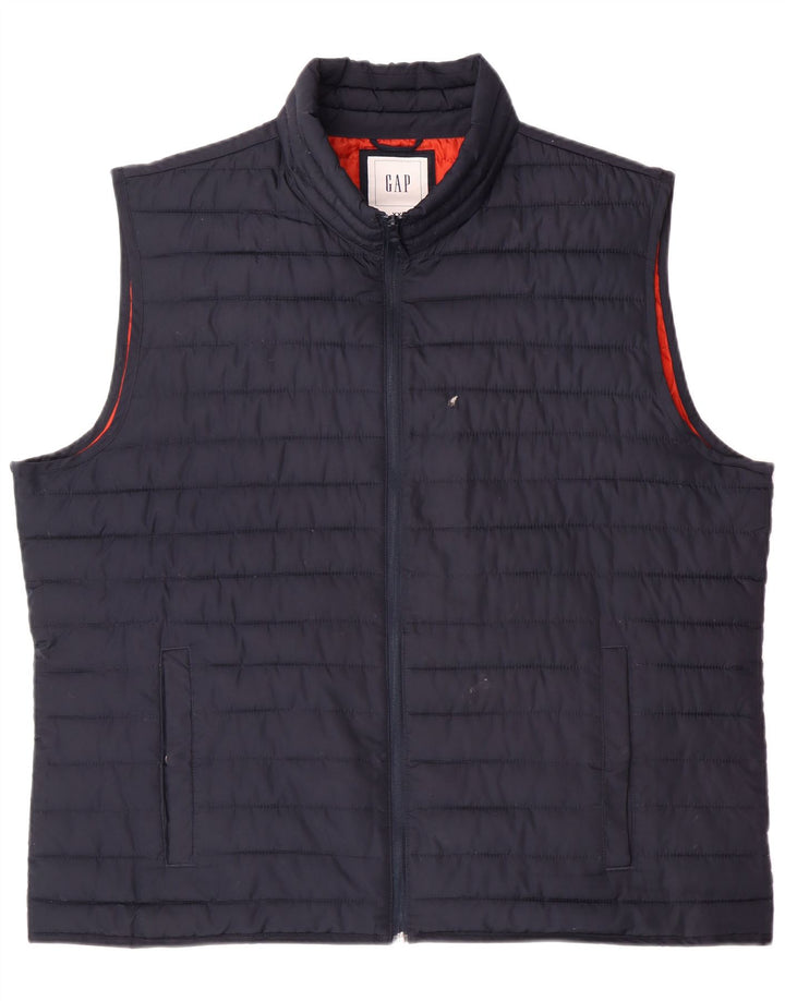 GAP Gilet Rembourré Homme UK 44 2XL Bleu Marine Polyester