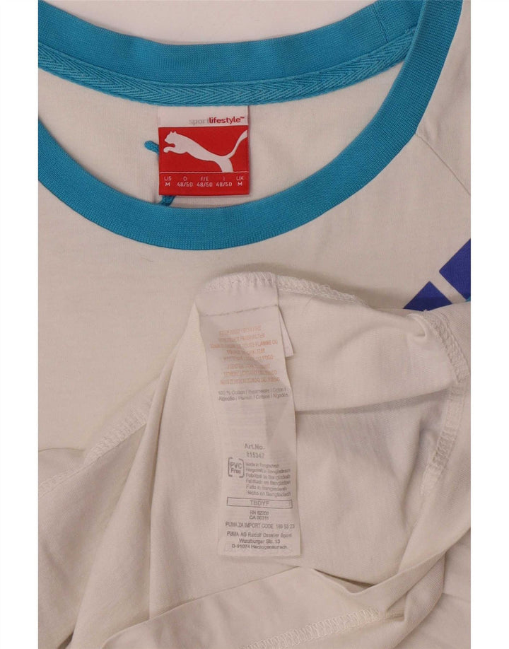 Puma Débardeur Graphic Homme Blanc Moyen Coton