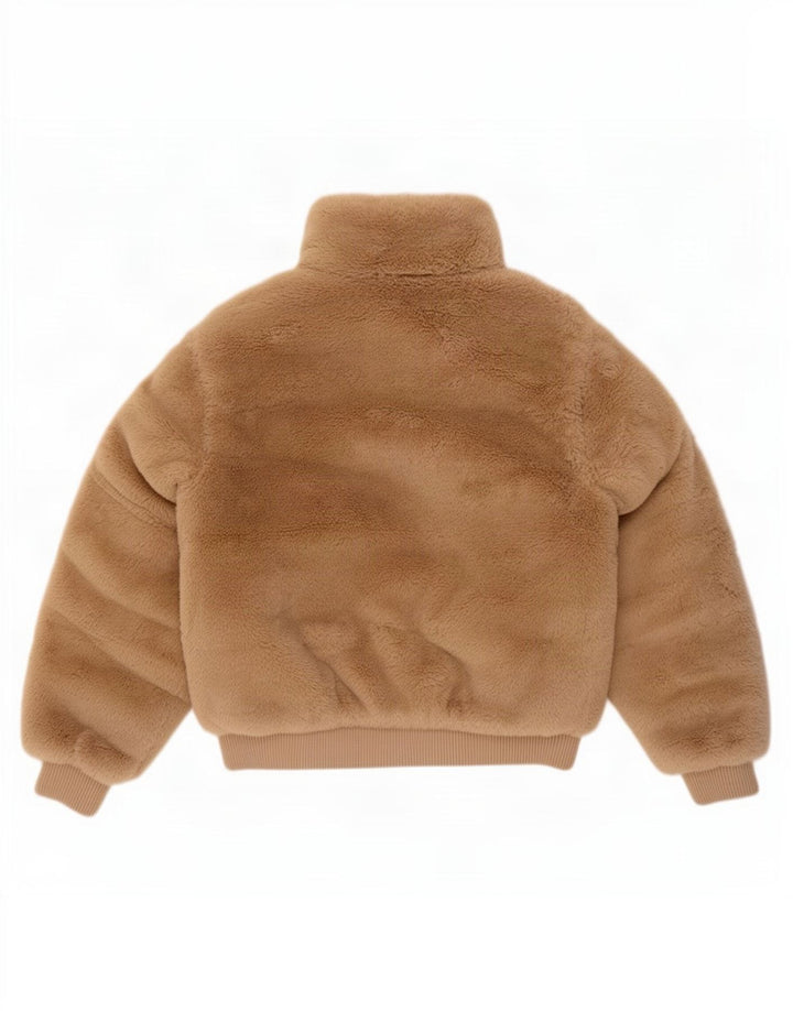 Veste Bomber Teddy Bear Fille Zara 9-10 Ans Beige Polyester