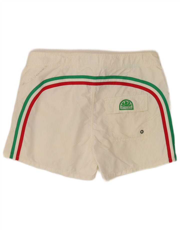 Sundek Short de bain homme nylon blanc moyen