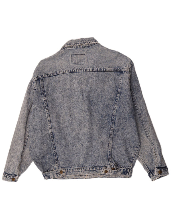Vintage Veste en jean coupe ample pour homme UK 40 Large Bleu Coton Classique