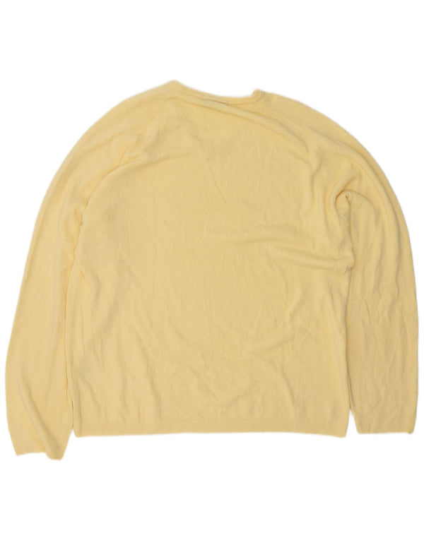 Marks & Spencer Pull Blue Harbor Col V Homme XL Jaune Acrylique