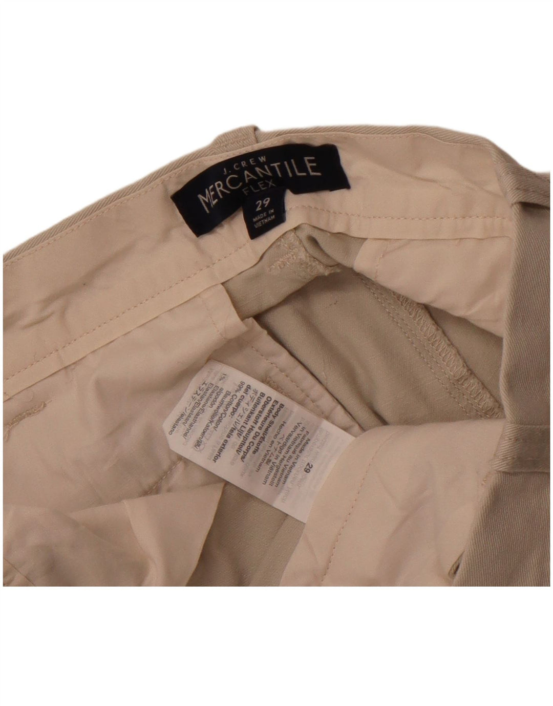 J. Crew Short Chino Mercantile W29 Homme Coton Beige Moyen