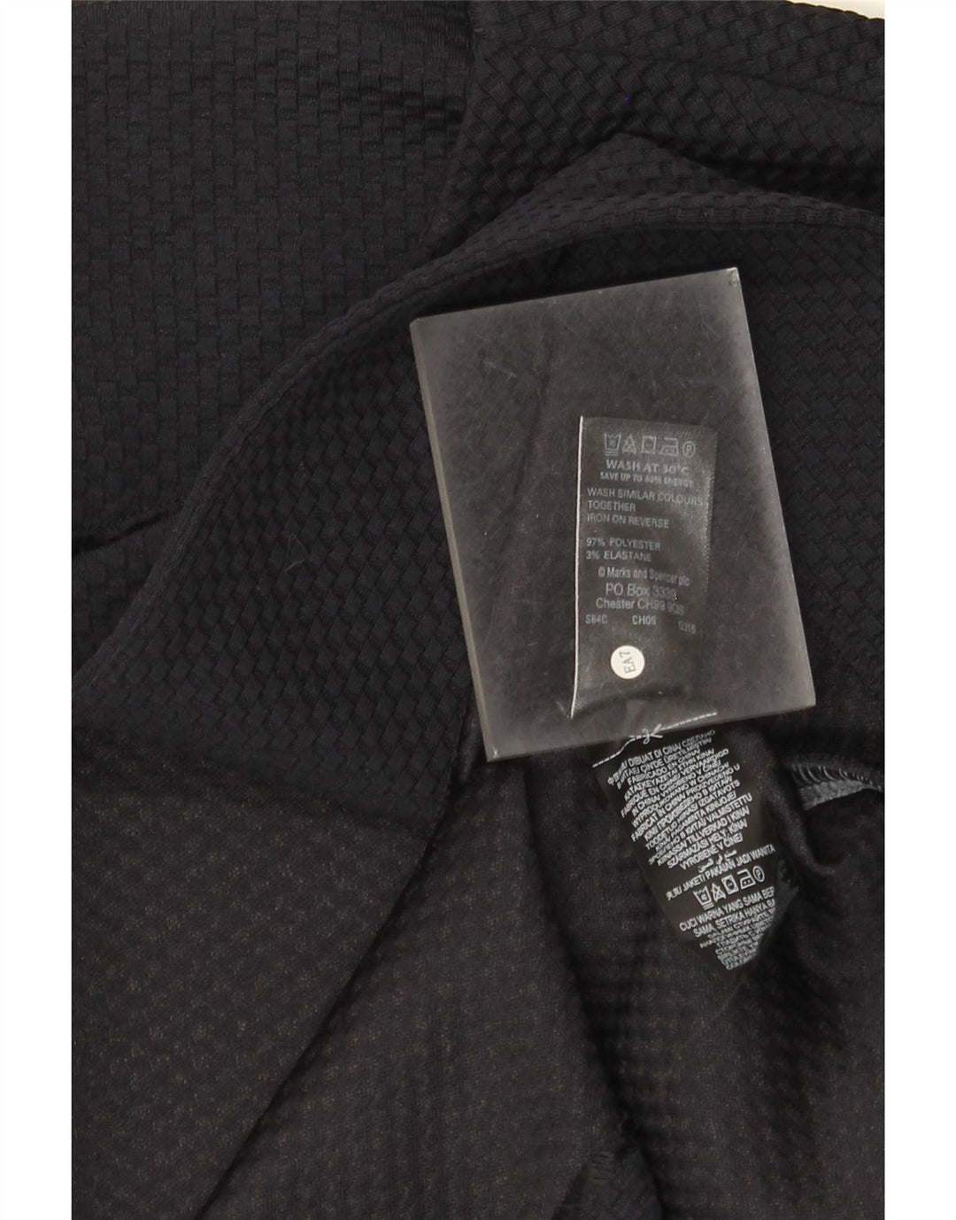 Marks & Spencer Veste blazer courte à manches 3/4 pour femme UK 16 Large Bleu marine