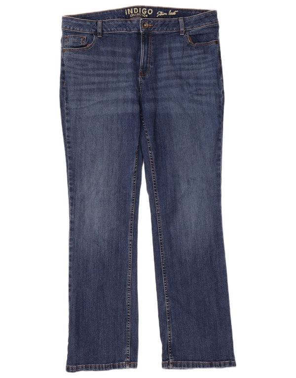Marks & Spencer Jean slim bootcut pour femme UK 18 XL W36 L30 Bleu coton