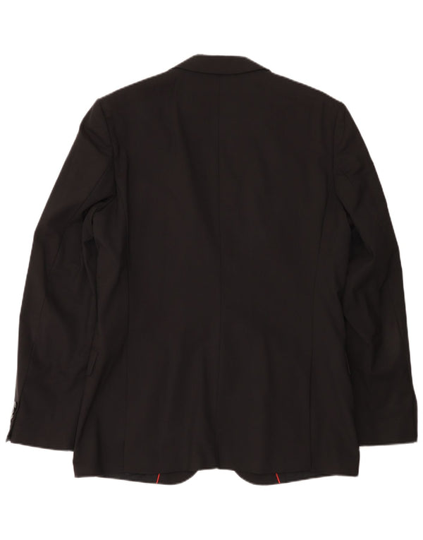 Hugo Boss Veste blazer à 2 boutons pour homme EU 50 Grande laine noire