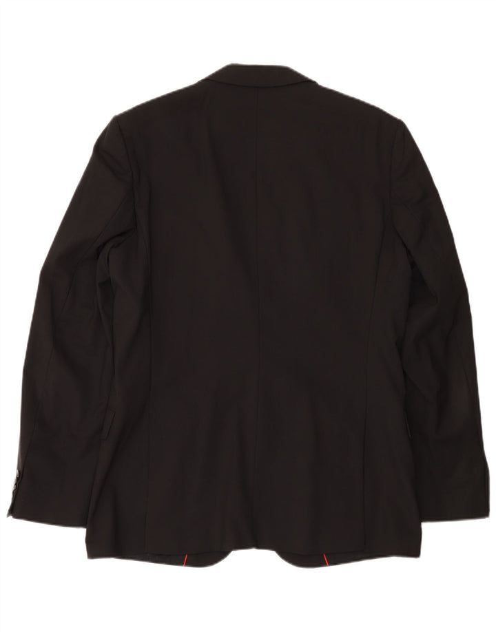 Hugo Boss Veste blazer à 2 boutons pour homme EU 50 Grande laine noire